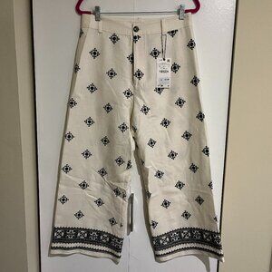 Zara | Embroidered Wide Leg Pants